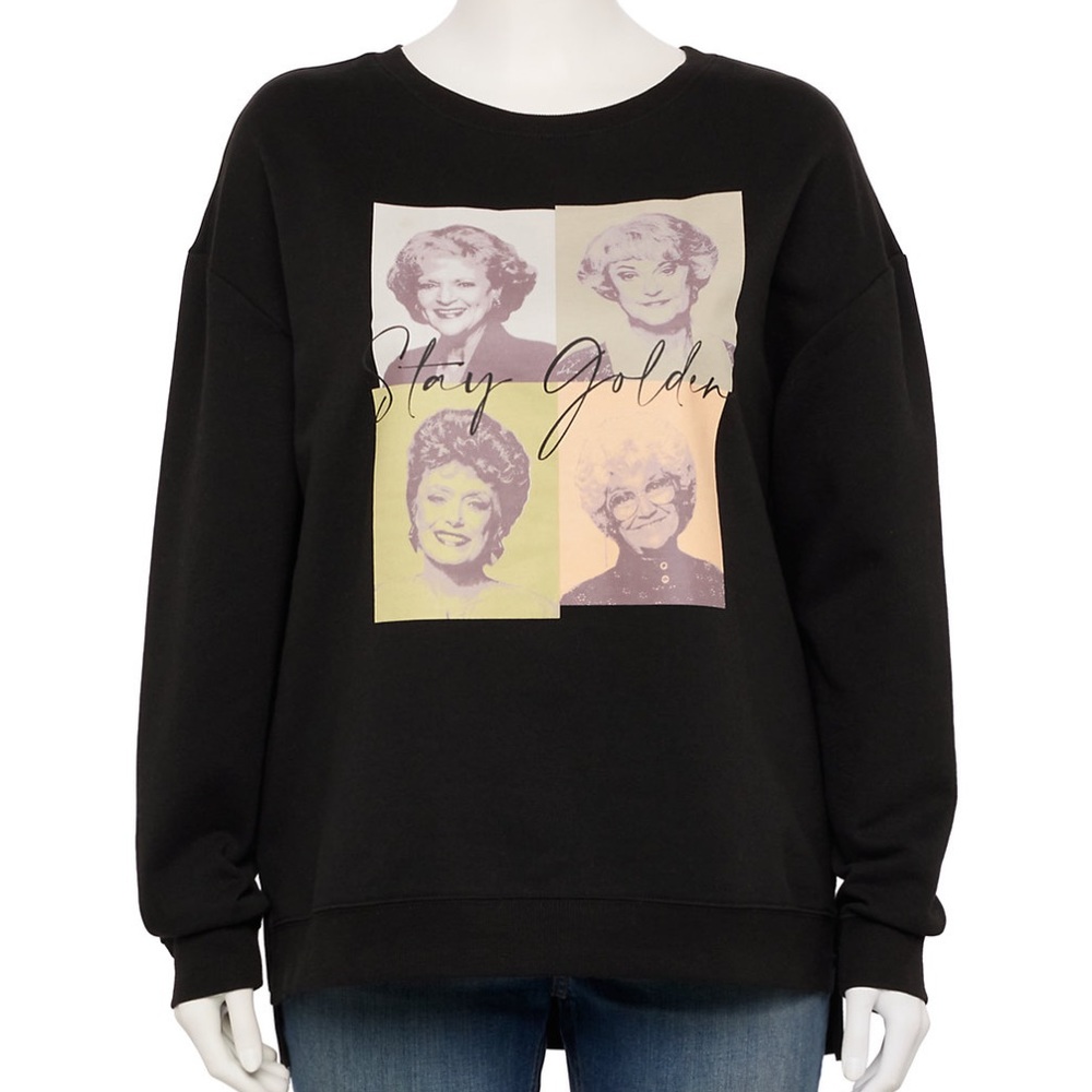GOLDEN GIRLS Sweatshirt 1X Black All new in bag